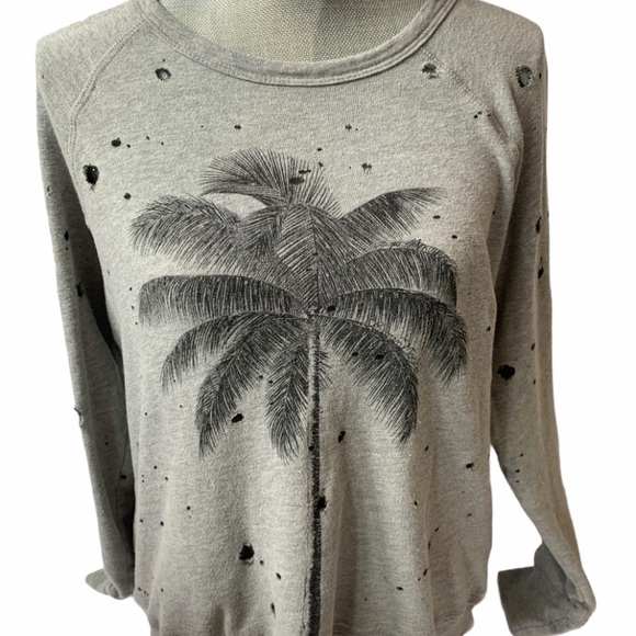 Lauren Moshi Gray Ripped Sweater - Picture 2 of 8